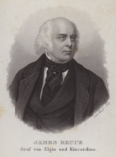 James Bruce, 8. Elgin Kontu, İngiliz sömürge valisi ve diplomat (gravür) by Carl Mayer