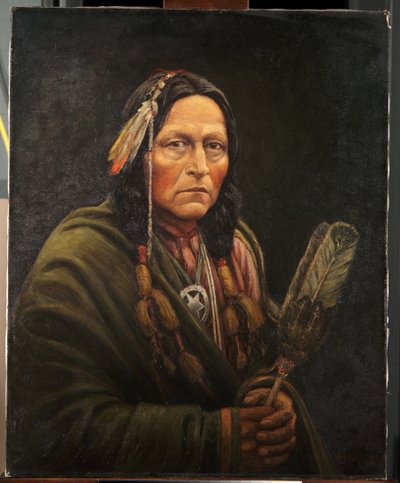 Osage adam, Bro-Ga-Hee-Ge (tuval üzerine yağlı boya) by Carl Moon