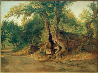 C. Morgenstern, Ariccia yakınlarında holm meşe ağaçlarıyla dolu koru by Carl Morgenstern
