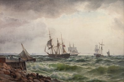 Bir duştan sonra karaya gemiler by Carl Neumann