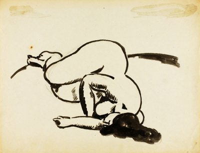 Uzanmış Çıplak Kadın by Carl Newman