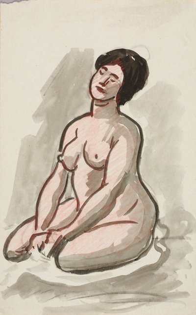 Çıplak Kadın, Oturan by Carl Newman