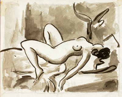 Uzanmış Kadın Çıplak by Carl Newman