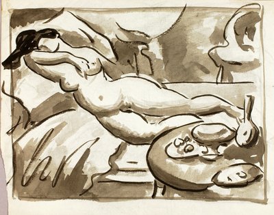 Uzanmış Kadın Çıplak by Carl Newman