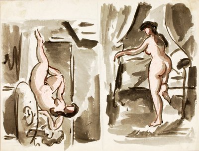 İki Kadın Çıplaklık by Carl Newman