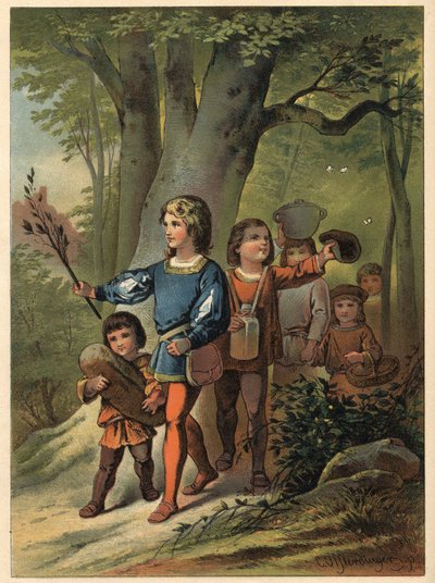 Altı çocuk, başlarında Bouton d