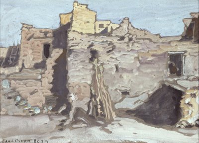 Walpi (kağıt üzerinde tempera) by Carl Oscar Borg