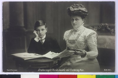 Arşidüşes Mary Josefa oğulları Max ile birlikte by Carl Pietzner
