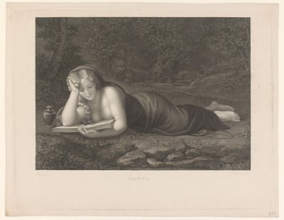 Mary Magdalene'i okumak by Carl Rahl