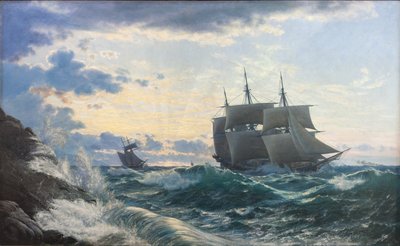Bir fırtınadan sonraki sabah gibi gemiler ülkeyi temizler by Carl Rasmussen