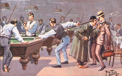Bilardo oynamak (renkli taş) by Carl Robert Arthur Thiele