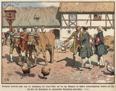 Prusya Veliaht Prensi Frederick tarım okuyor by Carl Röchling