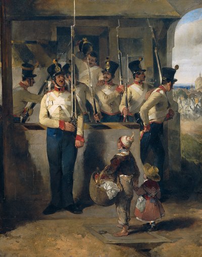 Sentinel, silaha bağırarak ("Gun out!") by Carl Schindler
