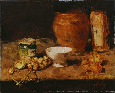 Beyaz bir kase ile natürmort by Carl Schuch