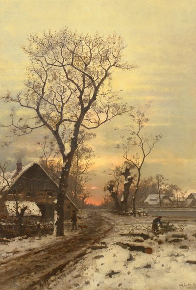 Bir kış gecesi eve dönüş by Carl Schultze