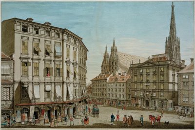 Der Stock-im-Eisen-Platz in Wien by Carl Schütz