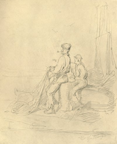 Am Strande, 19. yüzyılın ortaları, c1924. by Carl Spitzweg