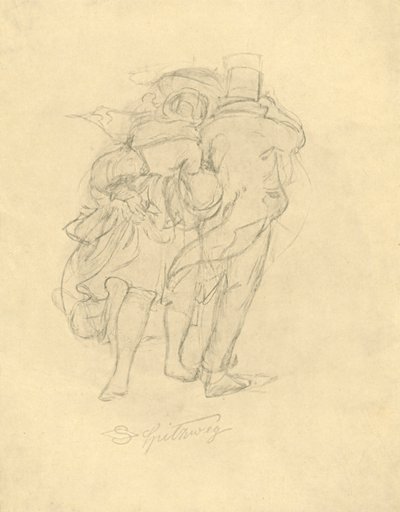 Fırtına ve Yağmur'da, 19. yüzyılın ortaları, c1924. by Carl Spitzweg