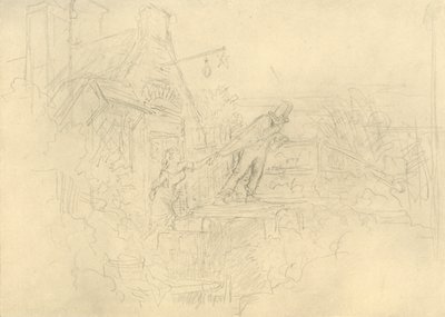 Der Zechpreller, 19. yüzyılın ortaları, c1924. by Carl Spitzweg