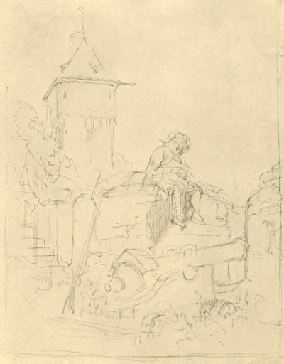 Die Schildwache, 19. yüzyılın ortaları, c1924. by Carl Spitzweg