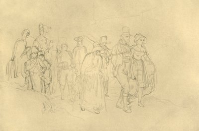 Getirilen Çingeneler, 19. yüzyılın ortaları, c1924. by Carl Spitzweg