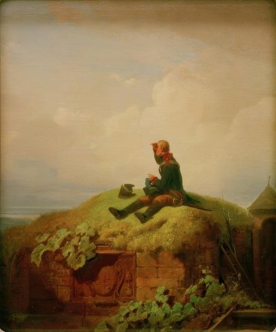 Bir zamanlar (örgü bekçisi) by Carl Spitzweg