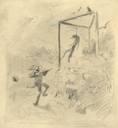 Galgenmusik, 19. yüzyılın ortaları, c1924. by Carl Spitzweg