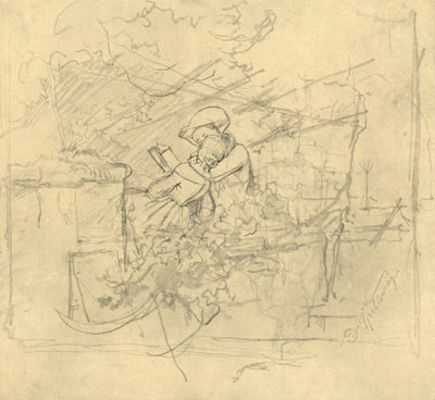 Lektüre, 19. yüzyılın ortaları, c1924. by Carl Spitzweg