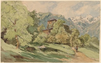 Alplerin Ötesinde Bürglen Kalesi by Carl Wagner