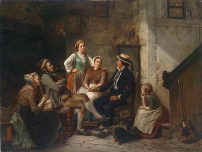 Genç denizcinin dönüşü by Carl Wilhelm Huebner
