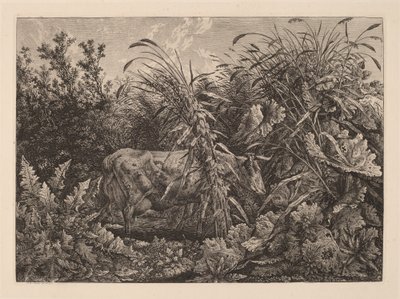 Bataklıktaki İnek by Carl Wilhelm Kolbe, the elder