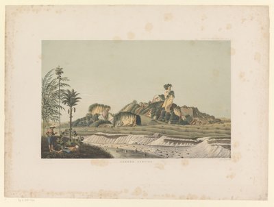 Gampingberg Gunong Gamping'in görünümü (nesne üzerindeki başlık) Esere ait Atlas Java (nesne üzerindeki seri başlığı) Esere ait on bir pitoresk görünümü içeren plakaların Atlası Java, şekli, süslemeleri ve iç yapısı (seri ti by Carl Wilhelm Mieling (possibly)