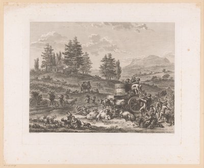 Vintage bir manzara la pleine intikamı by Carl Wilhelm Weisbrod