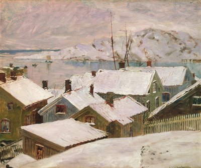 Kışın Fiskebackskil, 1899 by Carl Wilhelm Wilhelmson