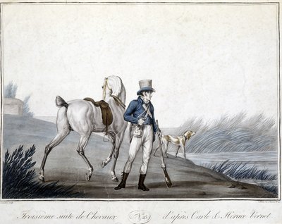 Avcılık ve binicilik by Carle (after) Vernet