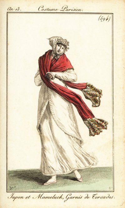 Jüponlu ve Memlük elbiseli kadın, Paris by Carle (after) Vernet
