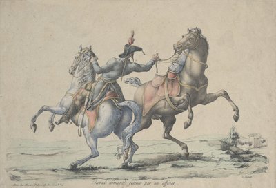 Bir Subay Tarafından Dizginlenen Atsız Bir At, 1770-1836. by Carle Vernet