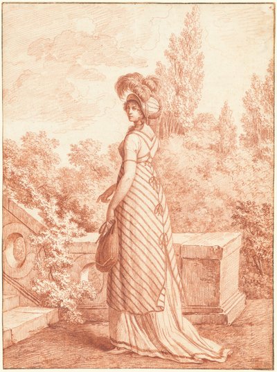 Parkta Duran Şık Bir Kadın by Carle Vernet