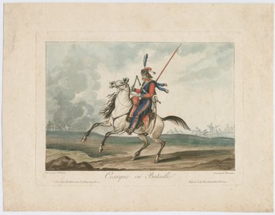 Savaşta Kazak, 1815 by Carle Vernet