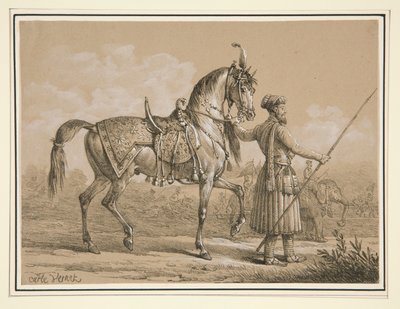 Memluk ve Arap Atı by Carle Vernet