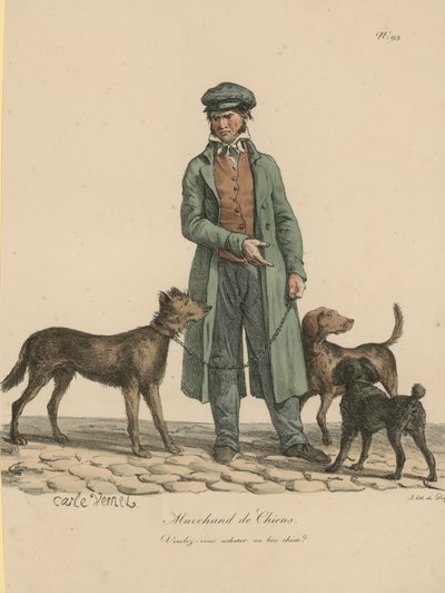 Köpek Satıcısı by Carle Vernet