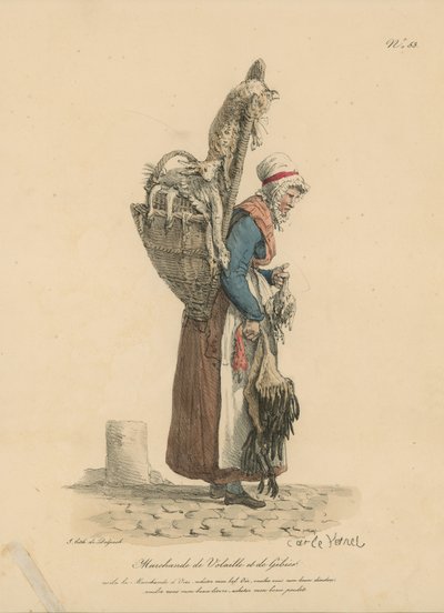 Marchande de Volaille et de Gibier  by Carle Vernet