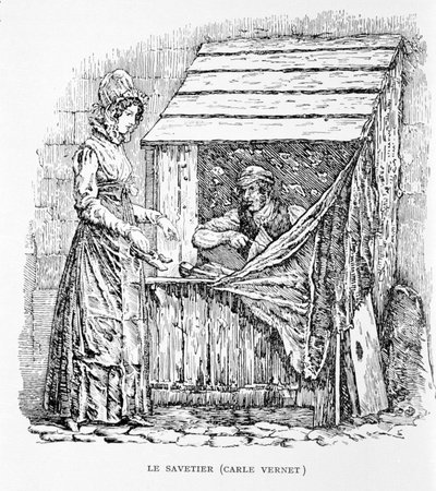 Savetier. Carle Vernet gravürü. 19. yüzyıl. by Carle Vernet