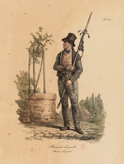 #39;Les Cris de Paris#39;teki kuyu temizleyicisi by Carle Vernet