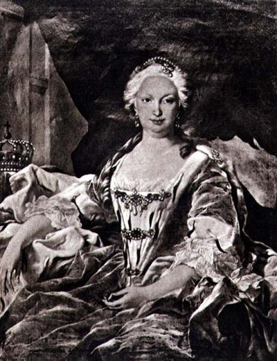 Isabella (Elizabeth) nee Farnese (1692-1766) (litografi) by Carle van (after) Loo