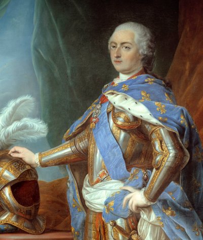 "" Louis XV "" (1710-1774) tam boy portresi detayı. Carle Van Loo'nun (1705-1765) tablosu by Carle van Loo