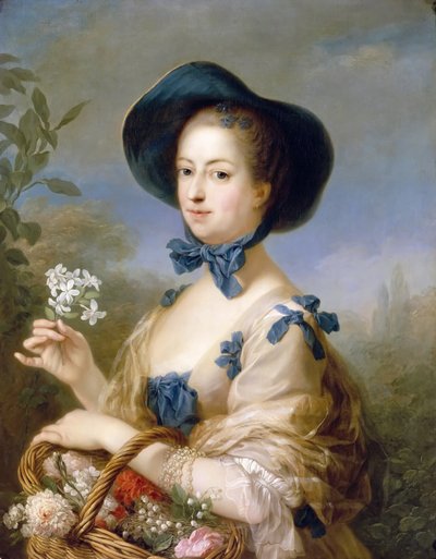 Jeanne-Antoinette Poisson, Marquise de Pompadour Güzel Jardiniere by Carle van Loo