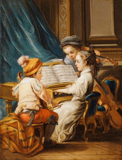 Dört Sanat - Müzik, by Carle van Loo