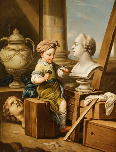 Dört Sanat - Heykel, by Carle van Loo