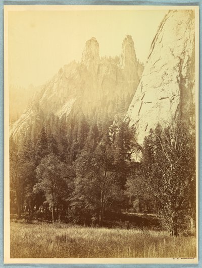 Katedral Kuleleri, Yosemite by Carleton E. Watkins